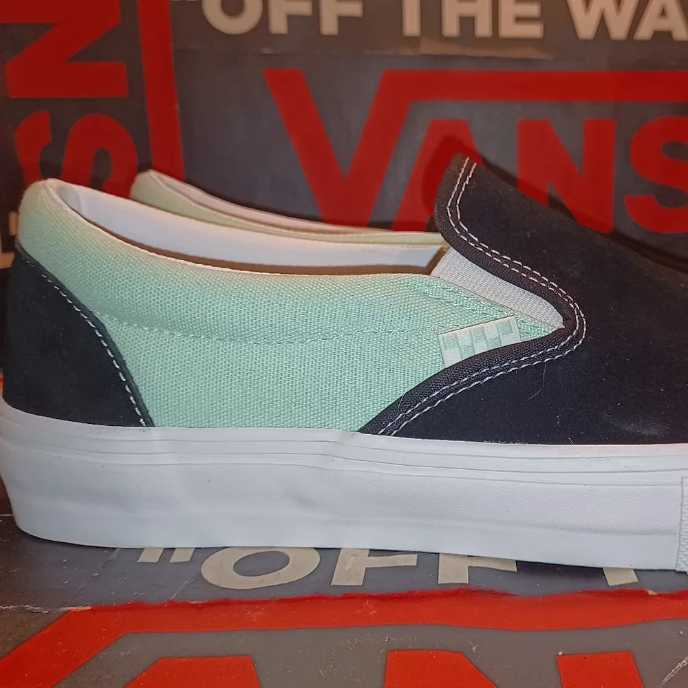 Vans Skate Slip On Mint Green Black Size US 11.5 Men New VN0A5FCAM2T Sneakers